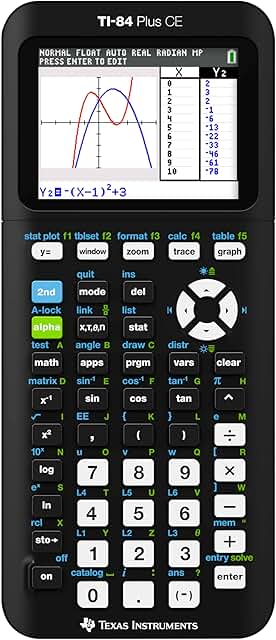 Color Graphing Calculator in Black