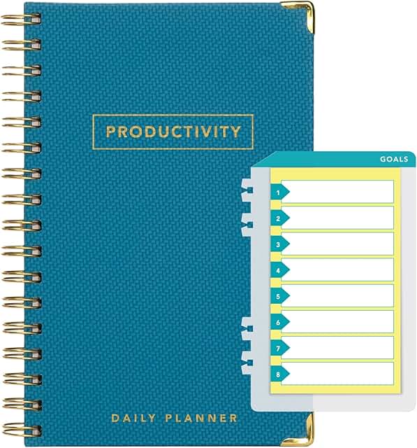 Printed Planner with Bookmark and Notepad, 5.5" x 8.5"