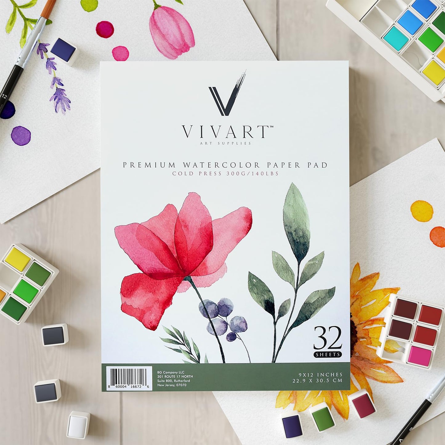 Watercolor Pads 9x12 Inches Pack of 2
