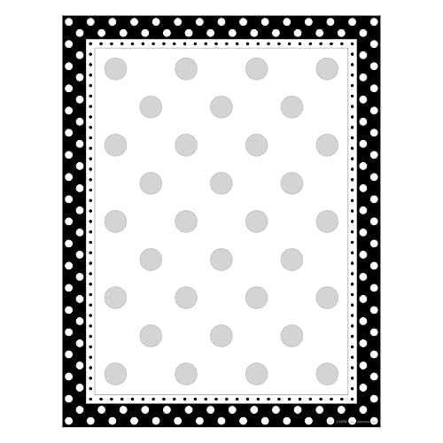Black and White Dot Decorative Printer Paper, 8.5 x 11, 50 Sheets