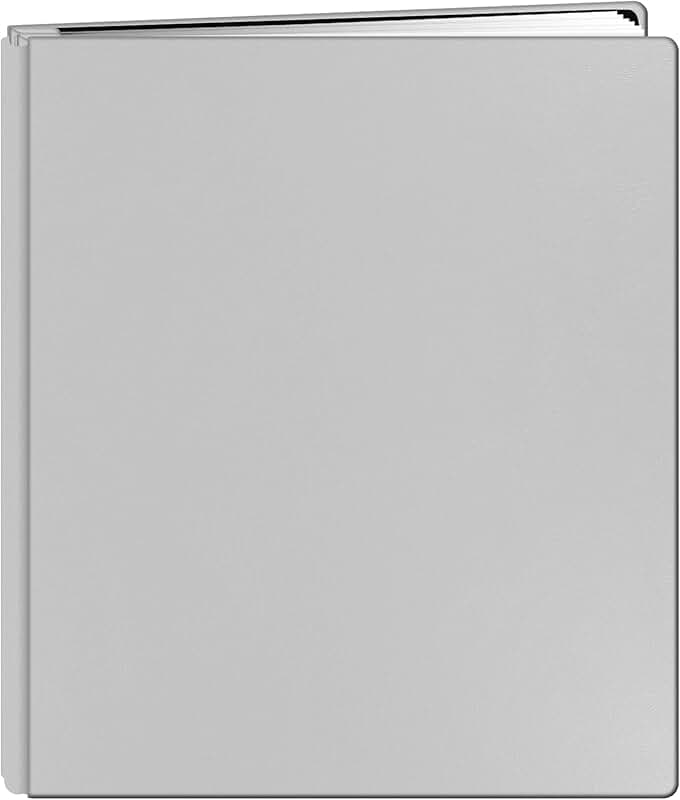 20-Page Family Treasures Scrapbook with White Leather Cover