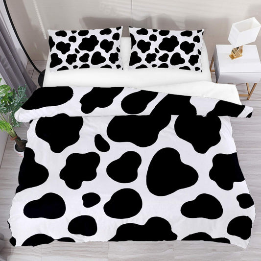 Three-Piece Bed Set Duvet Cover Stylish Pillow Case Soft Comfy Breathable Comfortable Comforter Cover Set Queen King Twin Full Size Cow Print