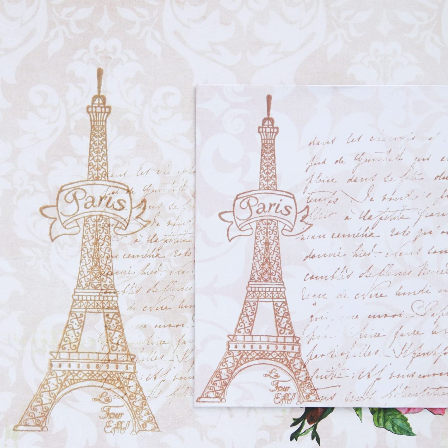 Vintage Gold Stationery Set with 60 Sheets and 30 Envelopes
