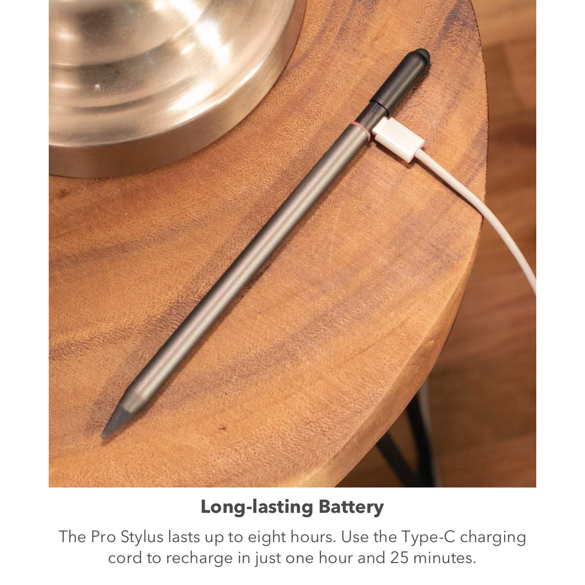 Pro Stylus with Active & Capacitive Tips, Palm Rejection, Tilt Recognition, Instant Bluetooth Pairing, Compatible with iPad Pro 11/12.9 (3,4, & 5 Gen)/Air 10.9/iPad 10.2/9.7/Mini 5