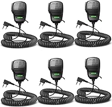Waterproof IP67 Shoulder Microphone for Two-Way Radios, 6 Pack