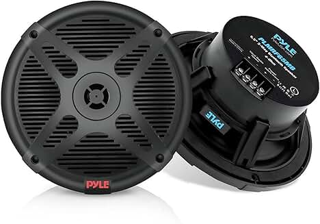 6.5 Inch 2-Way Waterproof Marine Speakers, 1 Pair