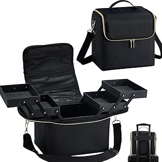Large Travel Makeup Organizer with Luggage Sleeve
