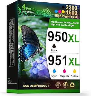 High Yield Ink Cartridge Set for OfficeJet Pro Printers