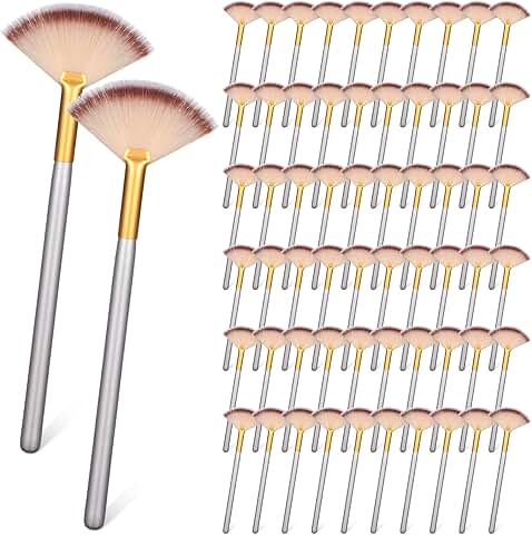 Set of 60 soft facial brushes for makeup and skincare