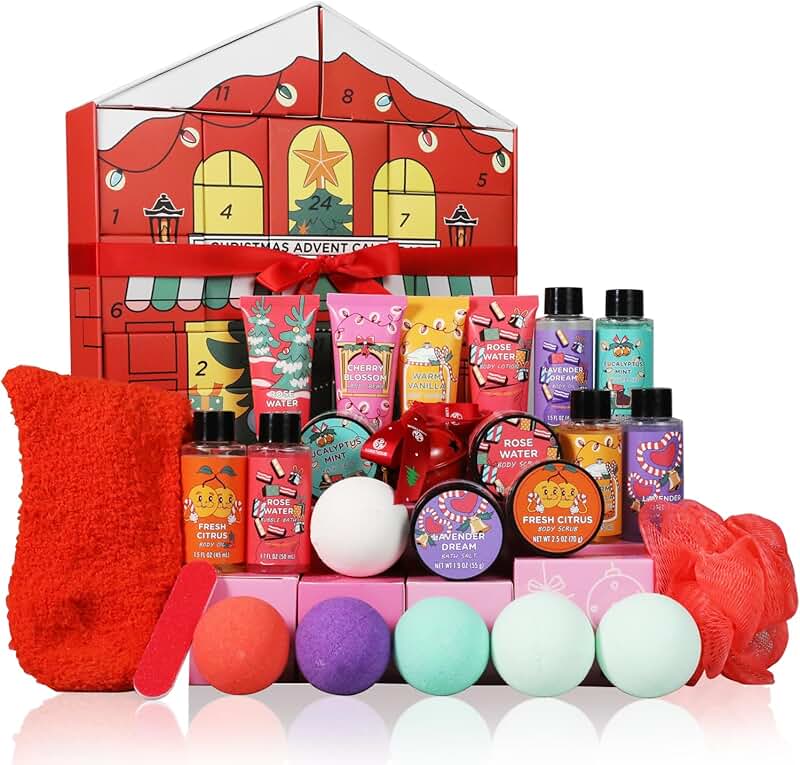 2025 Beauty Advent Calendar for Women with Bath and Hand Cream