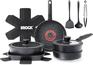 16-Piece Nonstick Cookware Set with Detachable Handles