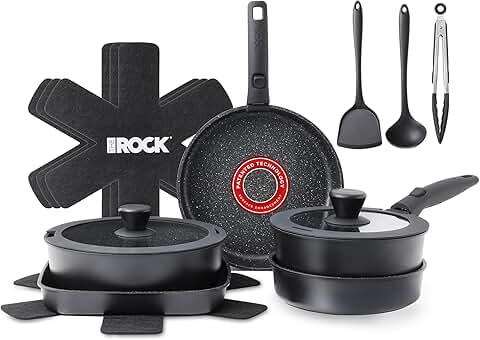 16-Piece Nonstick Cookware Set with Detachable Handles