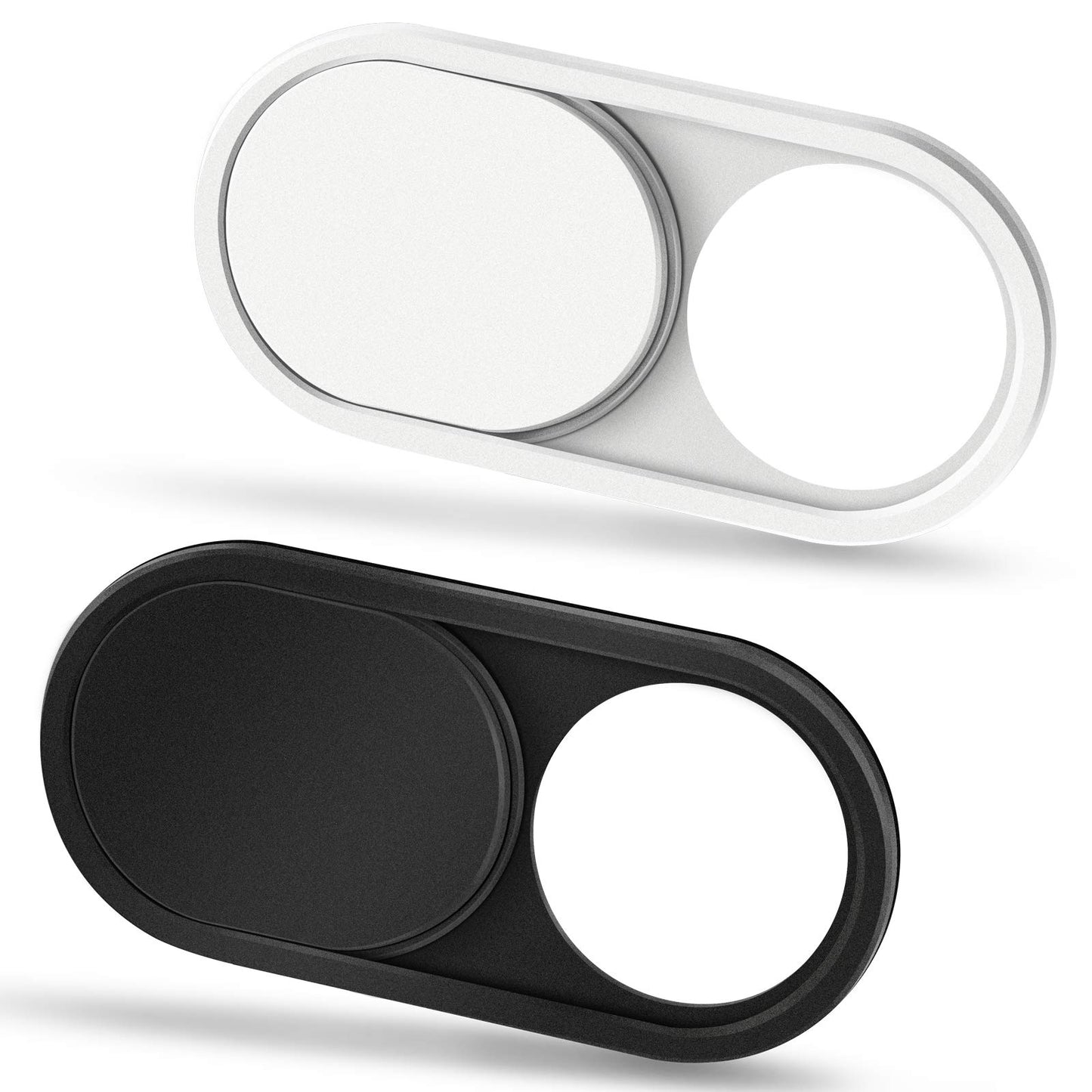 Ultra-Thin Black Webcam Cover for Privacy (2 Pack)