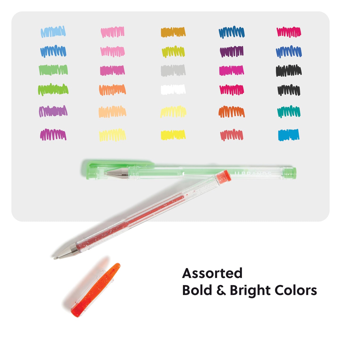 Set of 30 Metallic Gel Pens in Assorted Colors