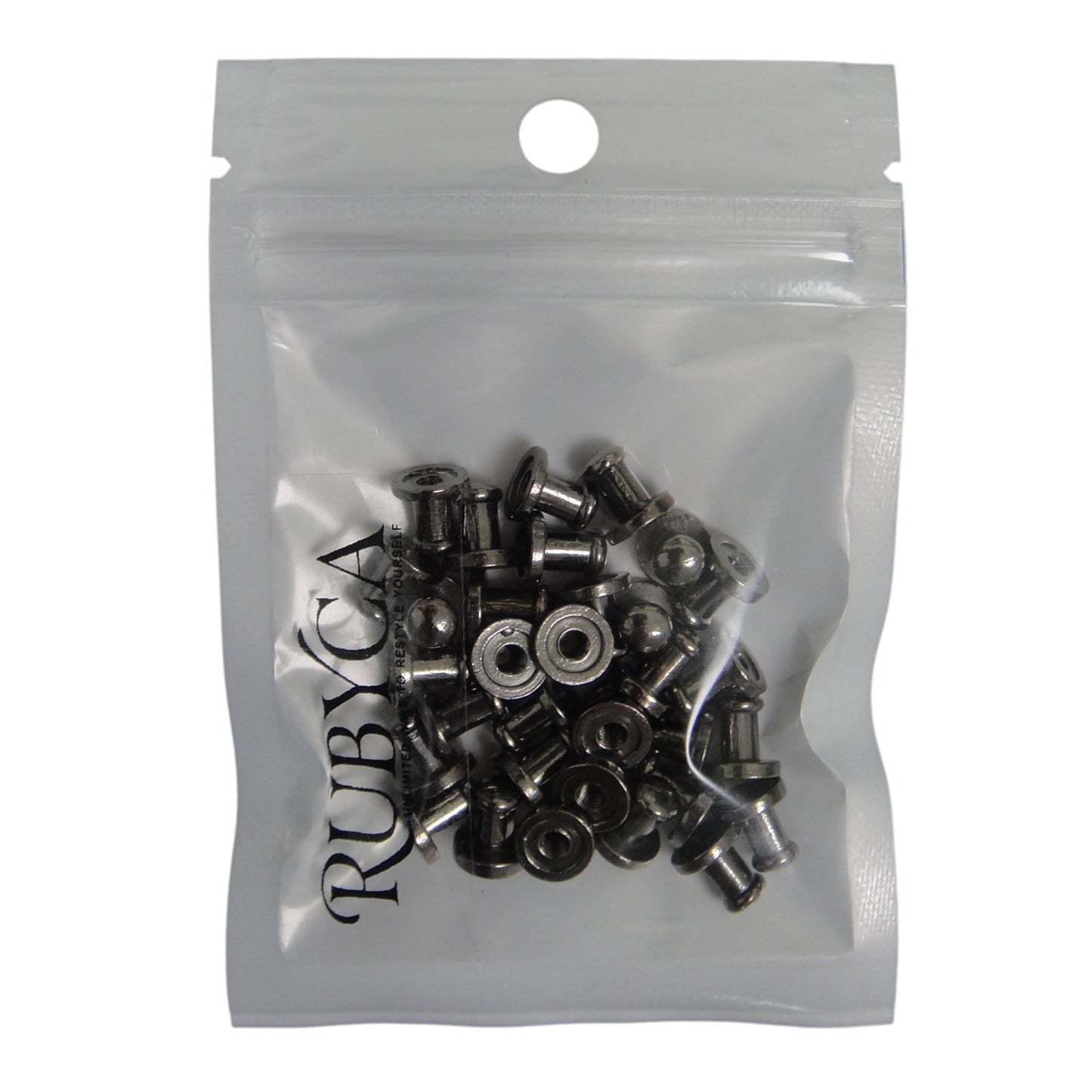 100 Sets Black Gunmetal Button Spike and Studs Kit