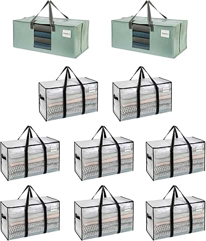 Heavy-Duty Moving Bundle with Clear and Large Storage Bags