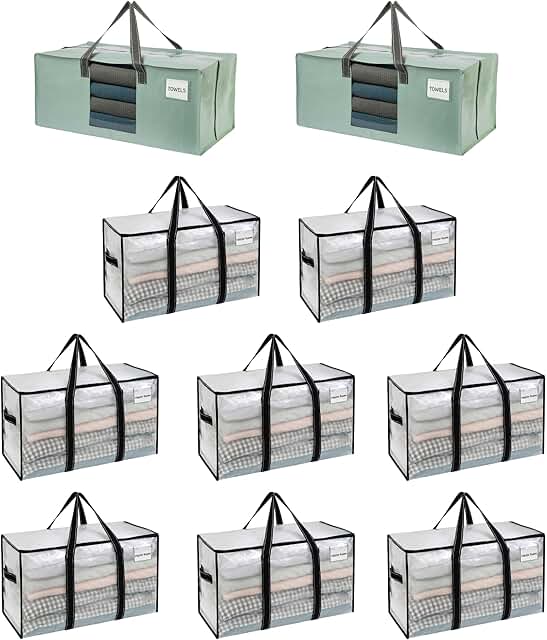 Heavy-Duty Moving Bundle with Clear and Large Storage Bags