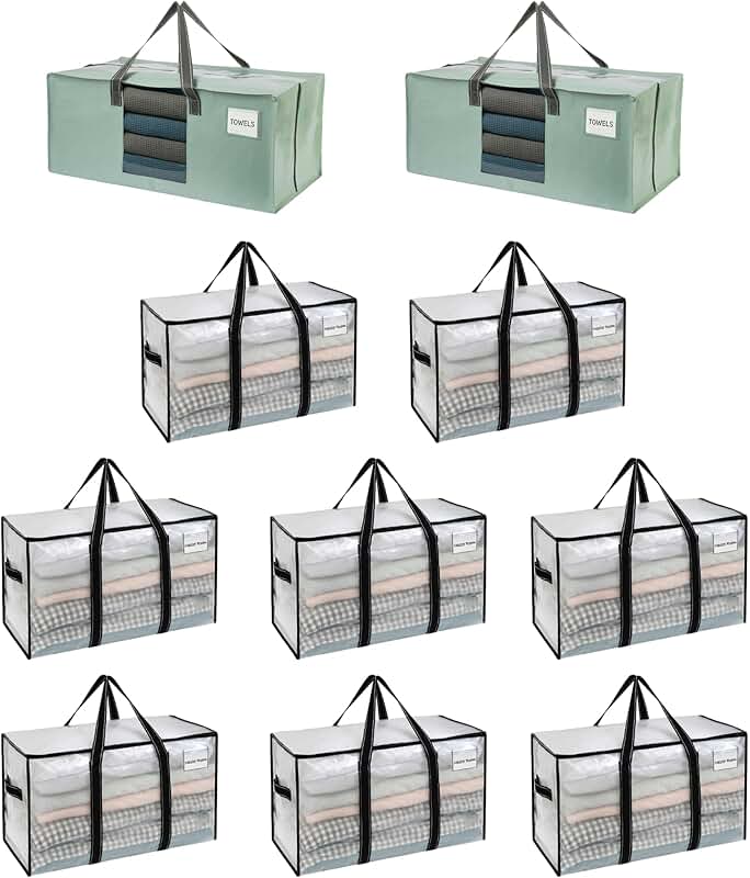 Heavy-Duty Moving Bundle with Clear and Large Storage Bags