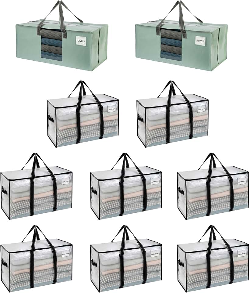 Heavy-Duty Moving Bundle with Clear and Large Storage Bags
