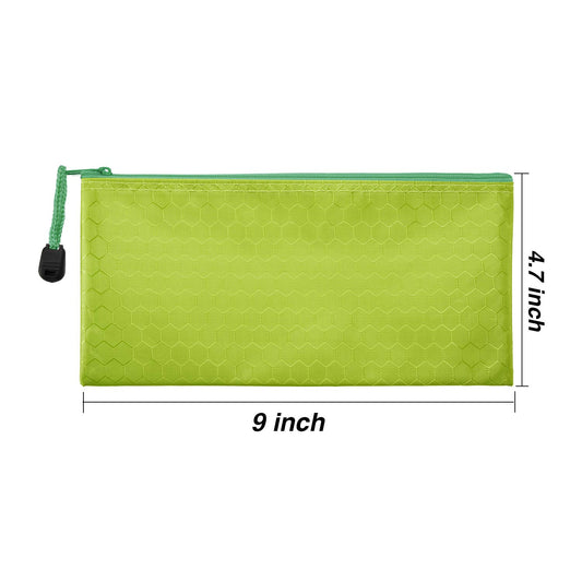 12-Piece Waterproof Zipper Pencil and Makeup Pouches