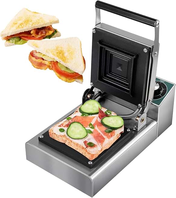 Electric Sandwich Maker with Non-Stick Surface