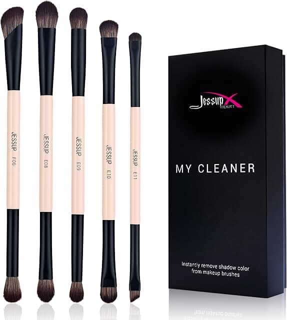 Eye Makeup Brush Set with Cleaner