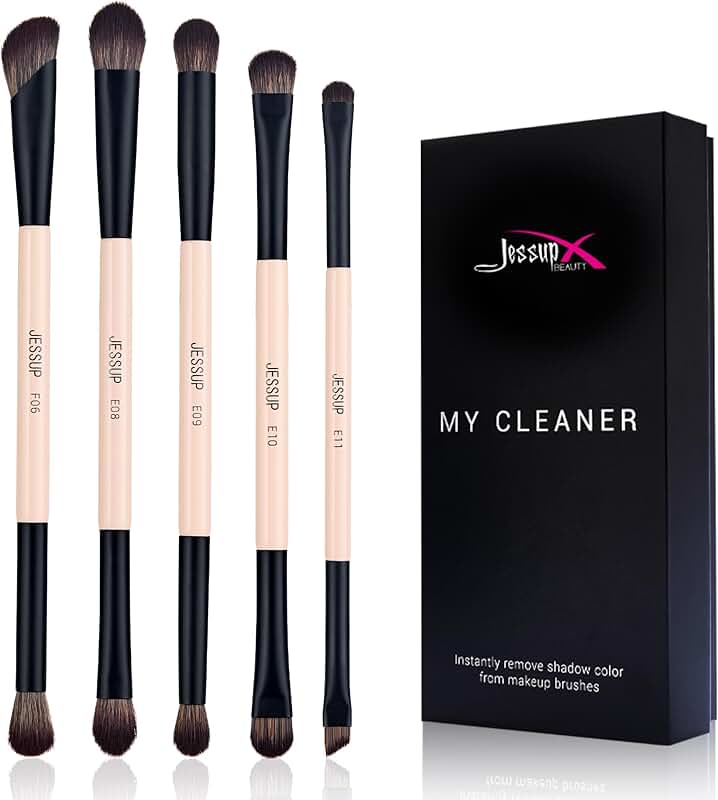 Eye Makeup Brush Set with Cleaner