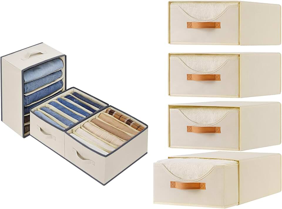 Set of 4 closet drawers and 3 large wardrobe organizers