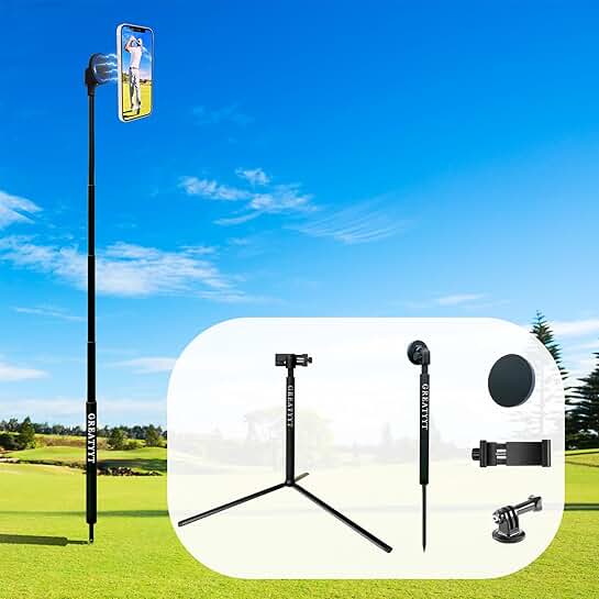 Selfie Stick with Monopod and Tripod for Golf Practice