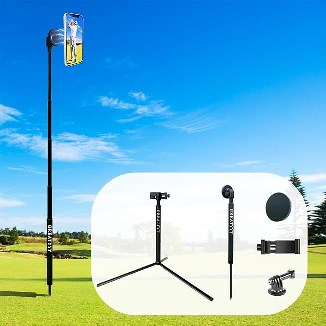 Selfie Stick with Monopod and Tripod for Golf Practice