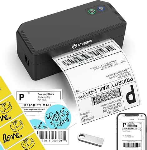 Bluetooth Thermal Label Printer for Small Business and Home