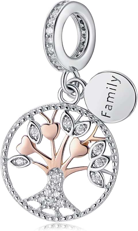 Sterling Silver Family Tree Charm for Bracelets and Necklaces