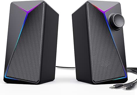 Computer Speakers with Enhanced Bass and Volume Control