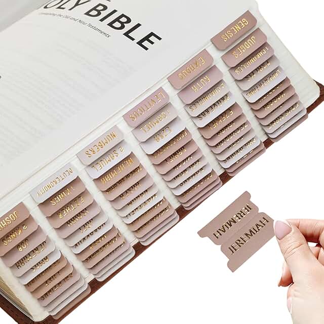 Laminated Bible Tabs with Gold Foil Lettering