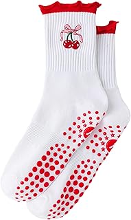 Cute Ruffle Cotton Grip Socks for Women