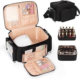 Portable Nail Polish and Lamp Storage Case