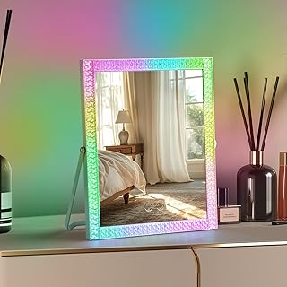 Lighted Vanity Mirror with RGB and Dimmable Lights