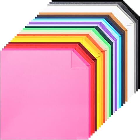Colored 12x12 Inch Cardstock, 156 Sheets, 250gsm