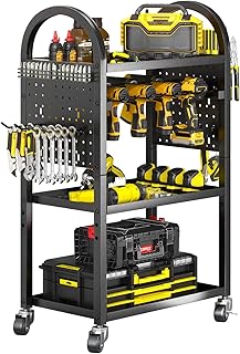 Heavy Duty Rolling Power Tool Organizer for Garage
