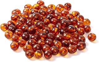 Polished Cognac Baltic Amber Beads, 10g, 6-8mm
