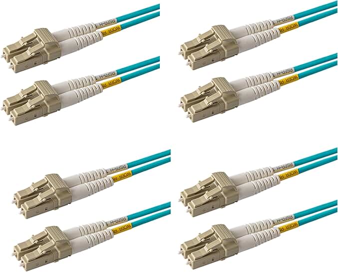 4-Pack 0.5m Multimode 10G OM3 LC to LC Fiber Optic Cable