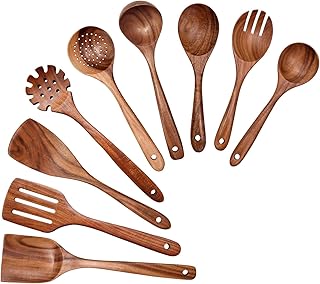 9-Piece Wooden Cooking Utensil Set