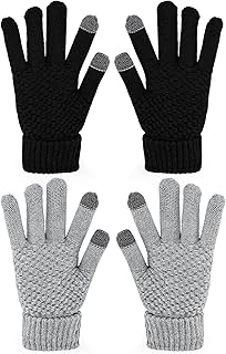 Two Pairs of Women's Winter Touch Screen Gloves