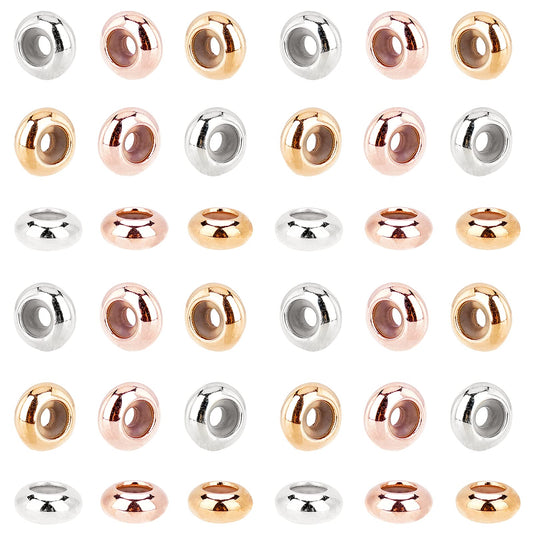 60pcs Silicone Slider Beads for DIY Jewelry Making