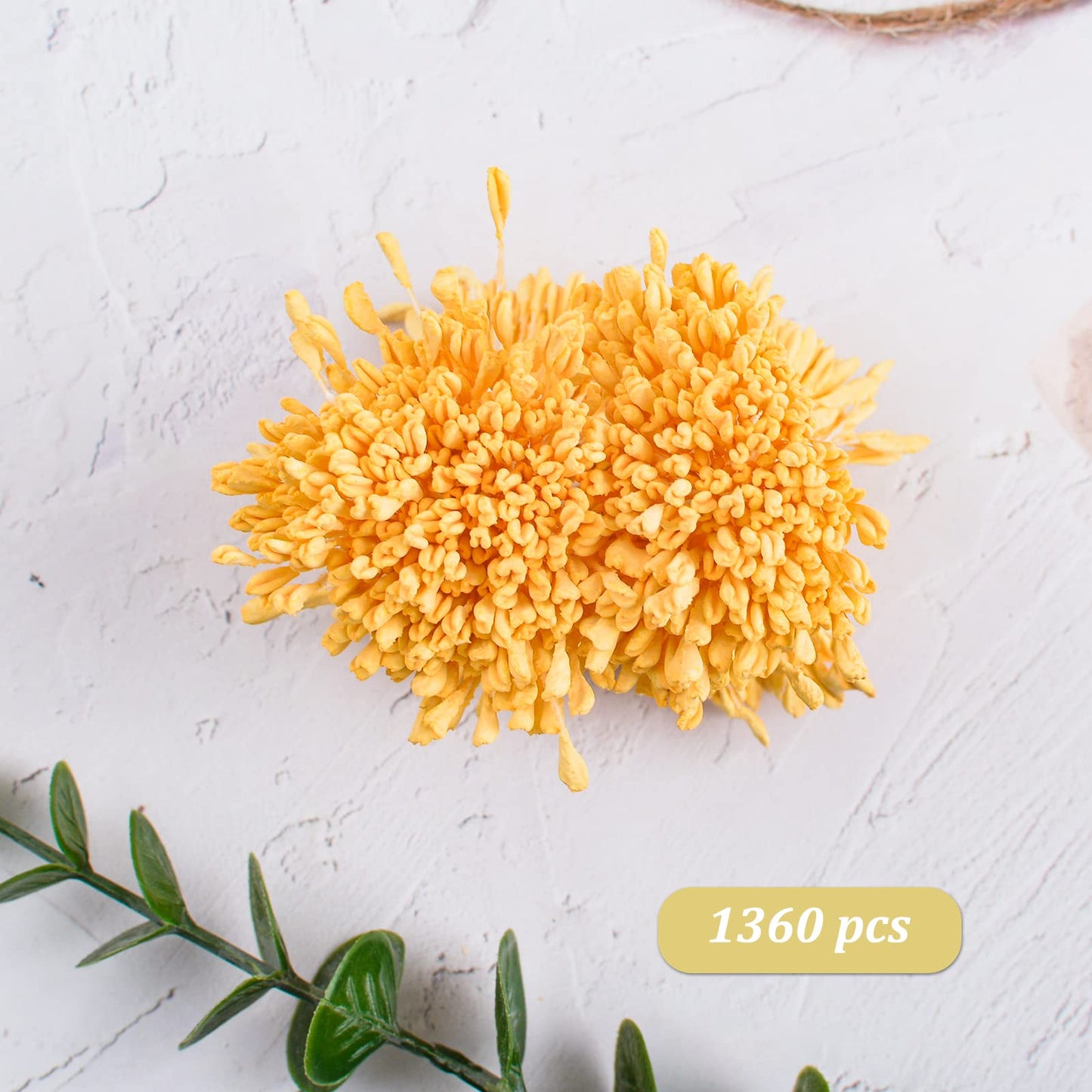 Yellow Stamens 1360-Piece for DIY Crafts