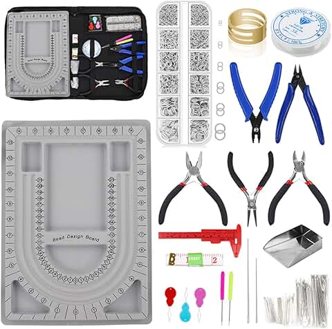 Bead Board Jewelry Making Kit with Tools