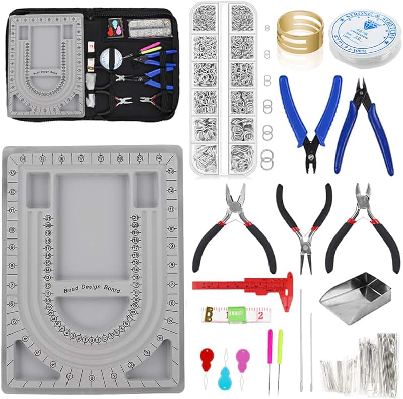 Bead Board Jewelry Making Kit with Tools