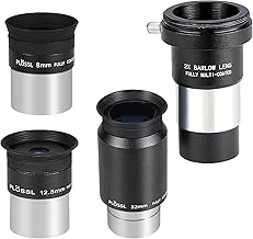 Telescope Accessory Kit with Eyepieces and Barlow Lens
