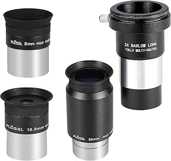 Telescope Accessory Kit with Eyepieces and Barlow Lens