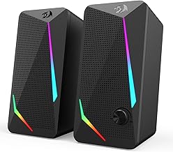 RGB Desktop Speakers with Bass and Volume Control